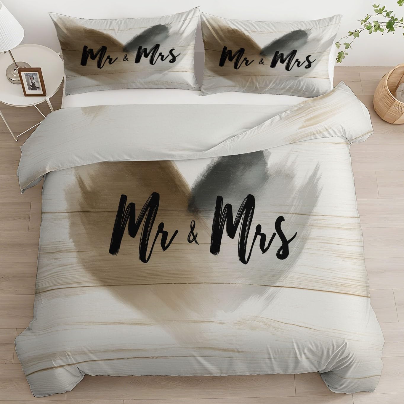 Housse de couette 200x200 parure de lit 2 personnes blanche microfibre ado