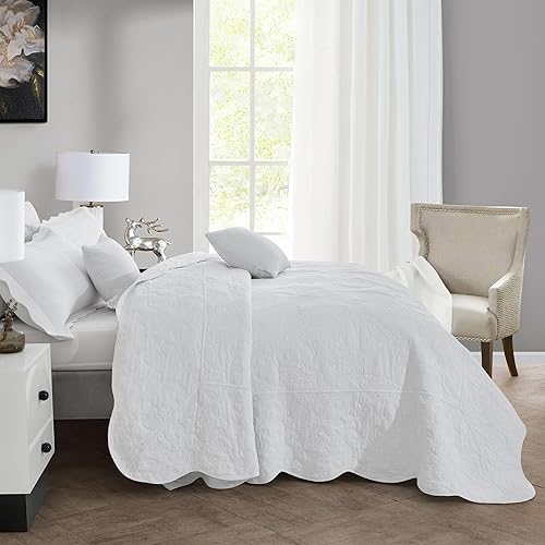 Miniatura 4 de Colcha extragrande King de algodón de 128 x 120 pulgadas, extra ancha, diseño reversible de cachemira, funda de cama ligera, juego de 5 piezas,