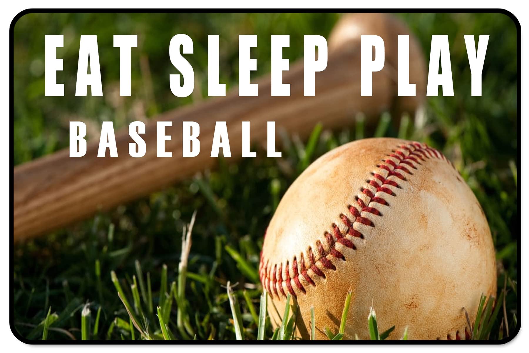 Kwqdozf As Pic Metal Decor For Kitchen Sign Eat Sleep Play Baseball Retro Tin Home Bar Roo
