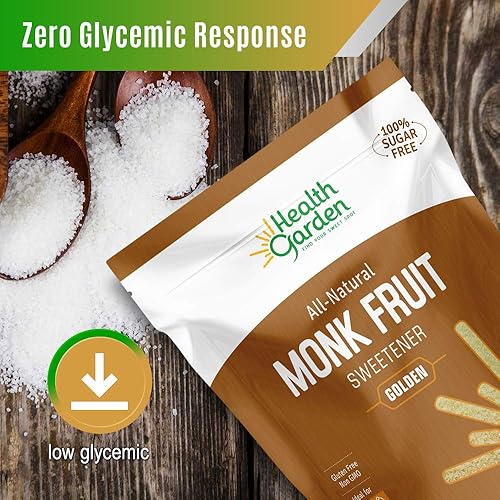 Miniatura 5 de Health Garden Edulcorante de fruta de monje, dorado, sin OMG, sin gluten, sustituto de azúcar 11, kosher, apto para dieta keto (2.5 libras)