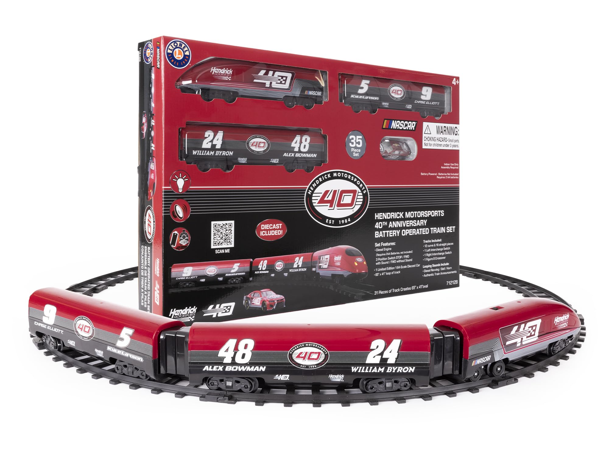 Set 4 Auto Nascar 1:64 Hendrick Motorsports 40° Anniversario - Action Diecast