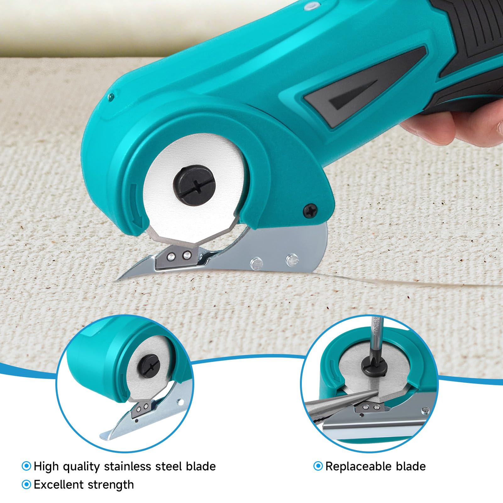 Cardboard Cutter Electric Cordless Scissors Gym Pin with 8 mm Diameter for Weight Plates 30 mm and 50 mm with Magnetic Safety Lock for Home and Professional Gyms (Blau)