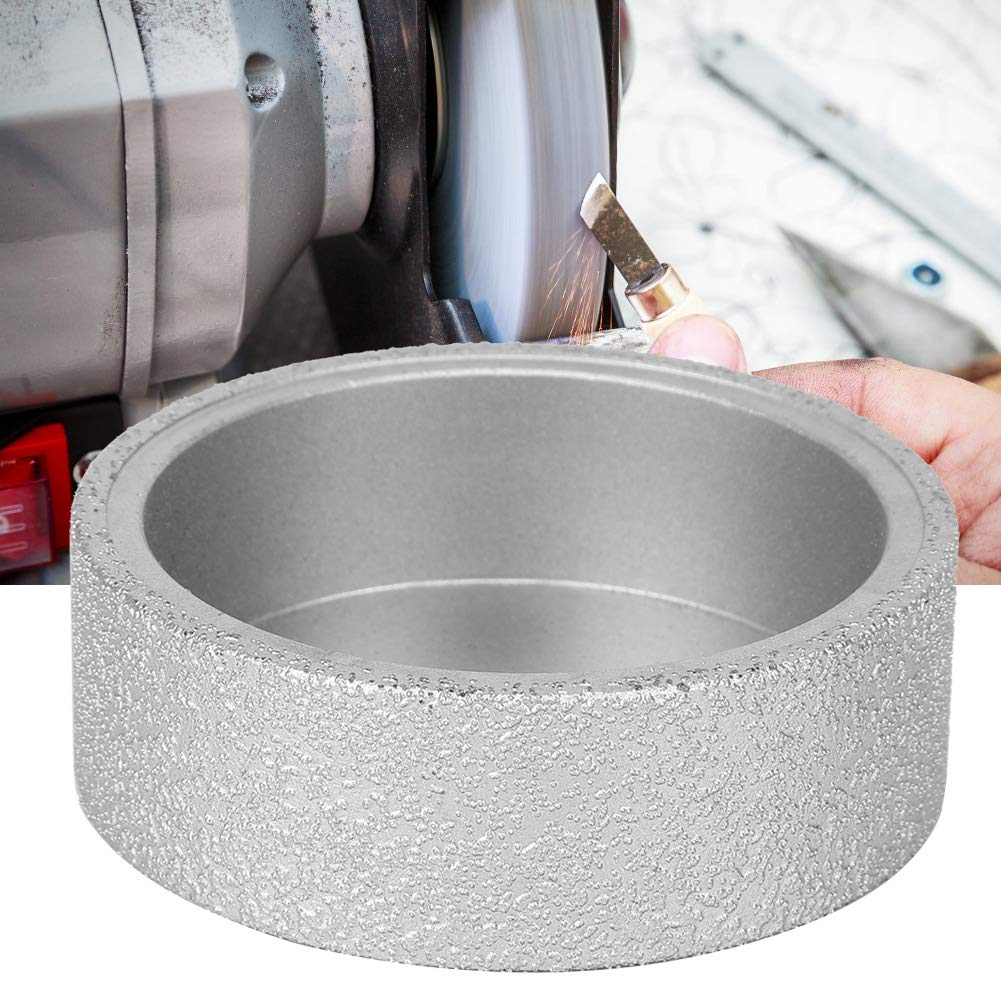 Fafeicy 7.3cm Brazed Grinding Wheel, Flat Cup Shape (Surface Grinding Wheel 3.0)