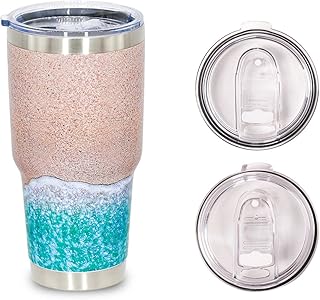 30 OZ Beach Tumblers with Lid Beach Lover Tropical Ocean Gifts Travel Coffee Mug