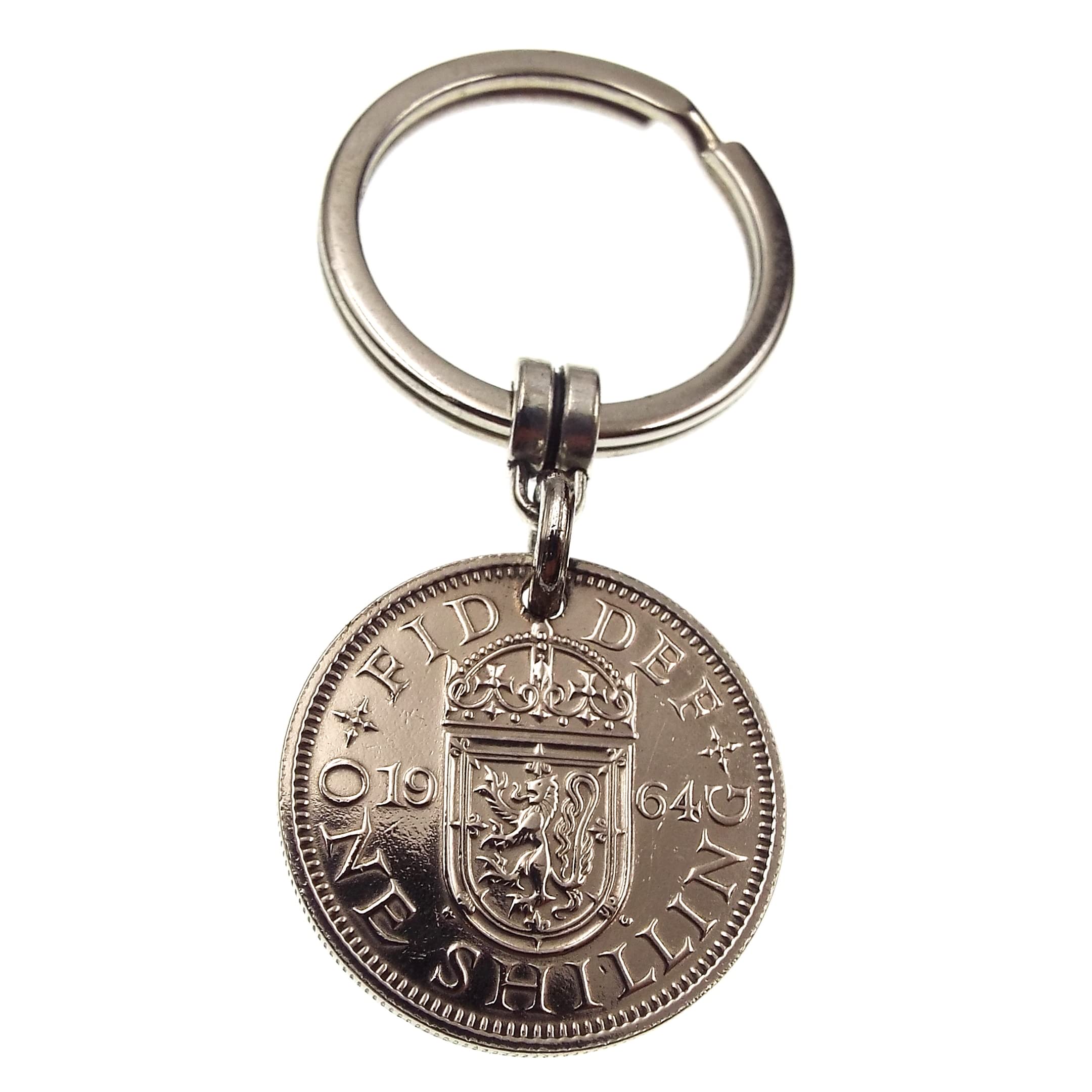 A Silver Dream 1964 Scottish Shilling Coin Keyring