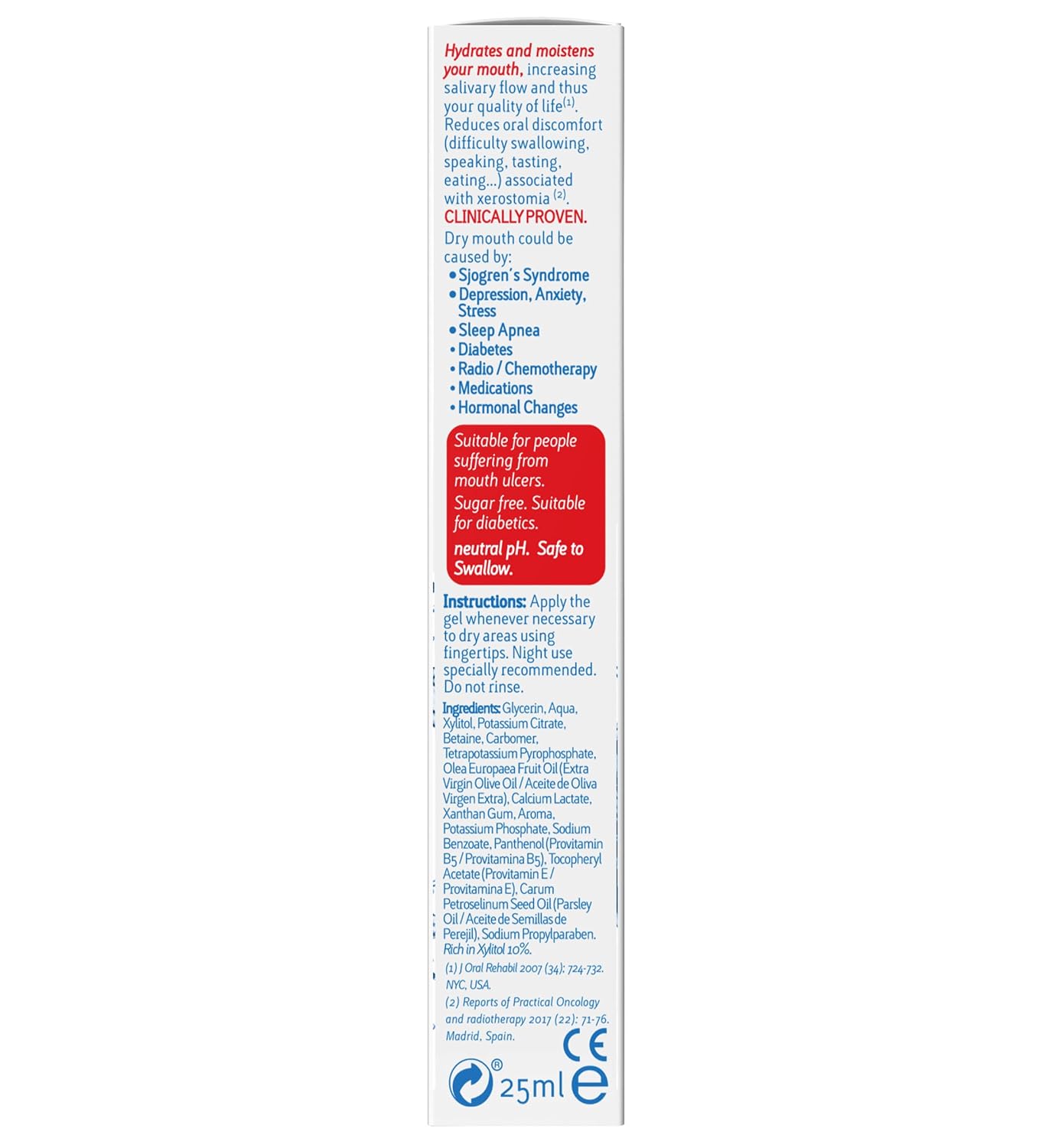 Gel with Saliactive for Dry Mouth 25ml (Pack of 2)