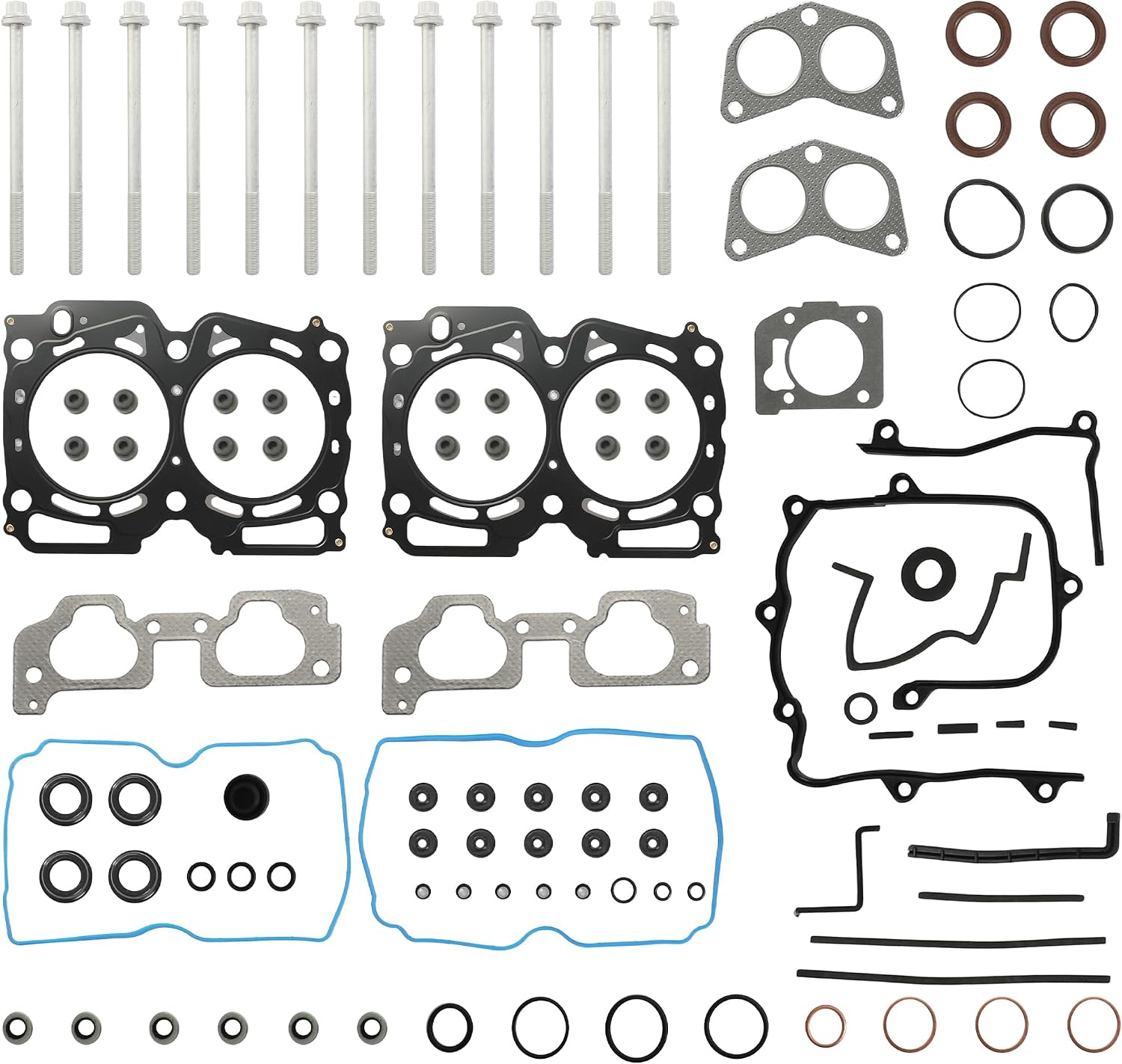 Engine Cylinder Head Gasket Set w/Bolts Fit For Subaru Legacy Outback Impreza Forester Baja Saab 9-2X 2.5L Engine EJ25 1999-2005 HS26170PT-1 ES72212