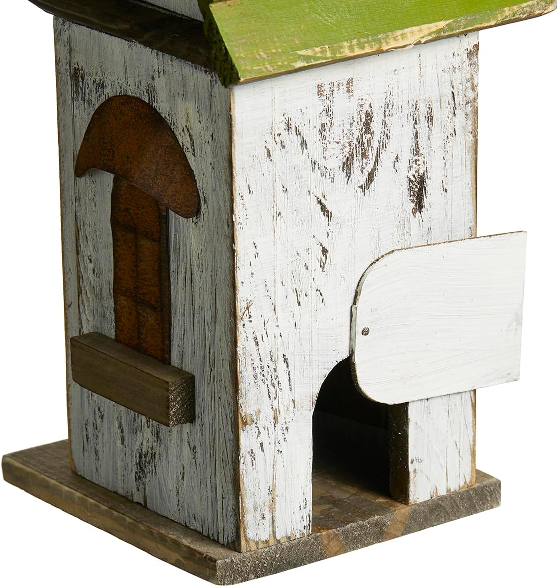 Glitzhome Bird Houses for Outside, Bluebird Houses for Outdoors,15.75"H Solid Wood Birdhouse Distressed Cottage Decorative Hanging Outdoor Garden Bird House for Wren Sparrow Hummingbird Finch Cardinal