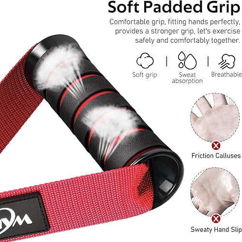 Miniatura 5 de WALITO Asas de ejercicio, accesorios de máquina de cable de repuesto para equipos de gimnasio en casa, sistema de poleas, pilates, bandas de