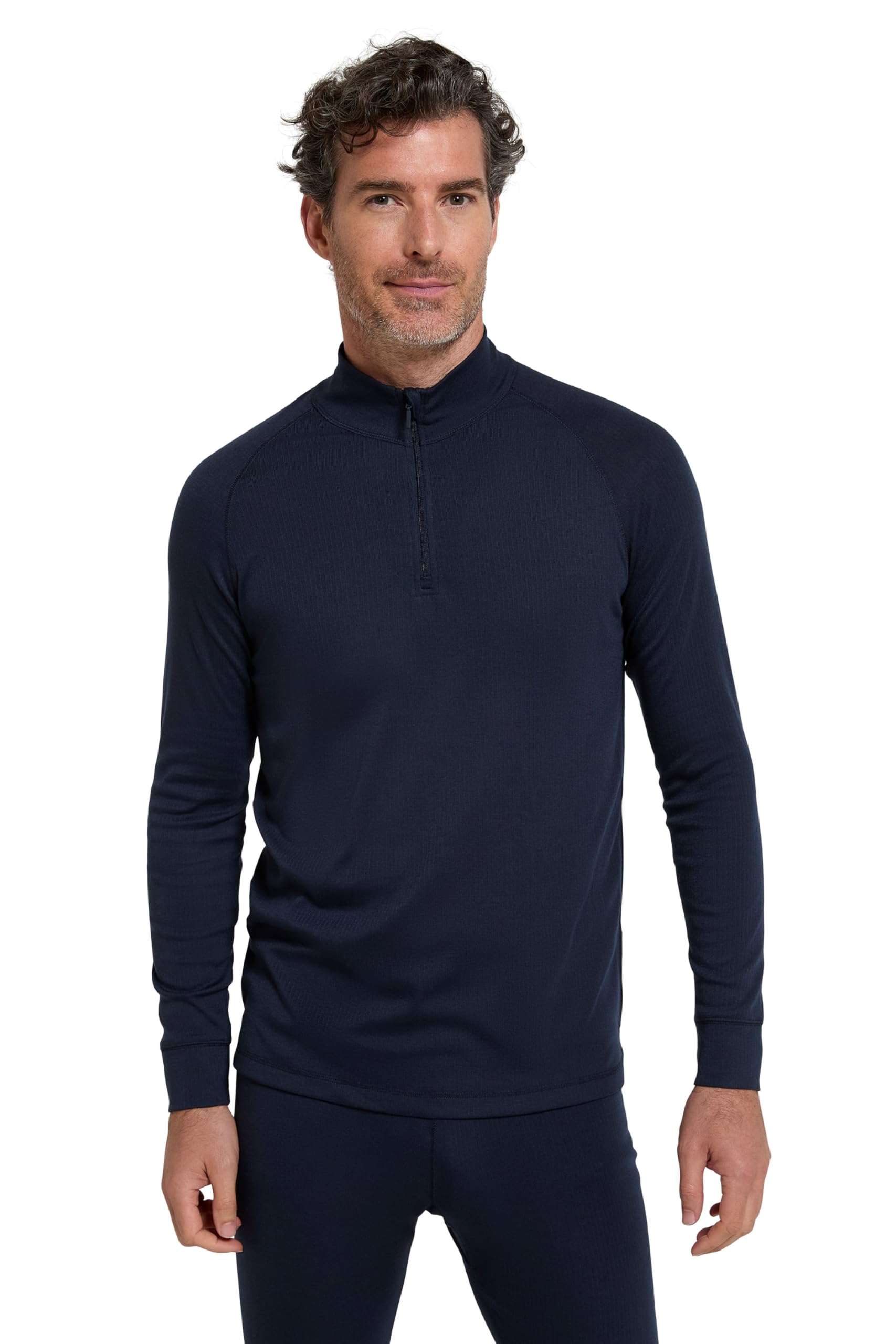 Mountain Warehouse Talus Mens Thermal Zip Neck Top Navy (Zip Neck) M