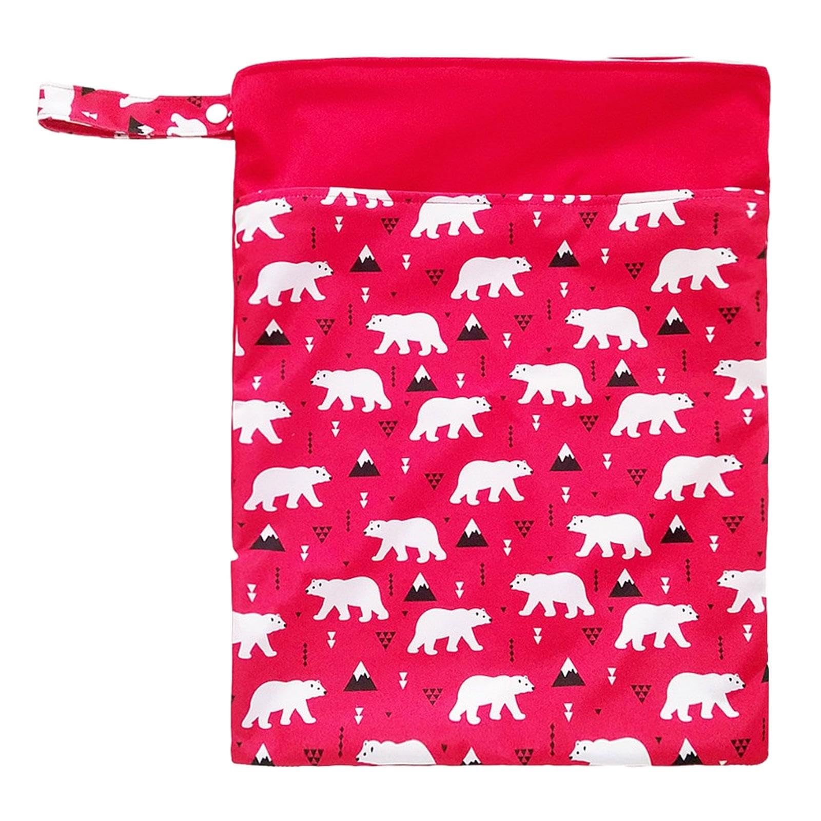 CALANDIS™ Wet and Dry Bag for Baby Cloth Diapers Baby Nappy Storage Bag for Swimsuits Red | Diapering-image-45