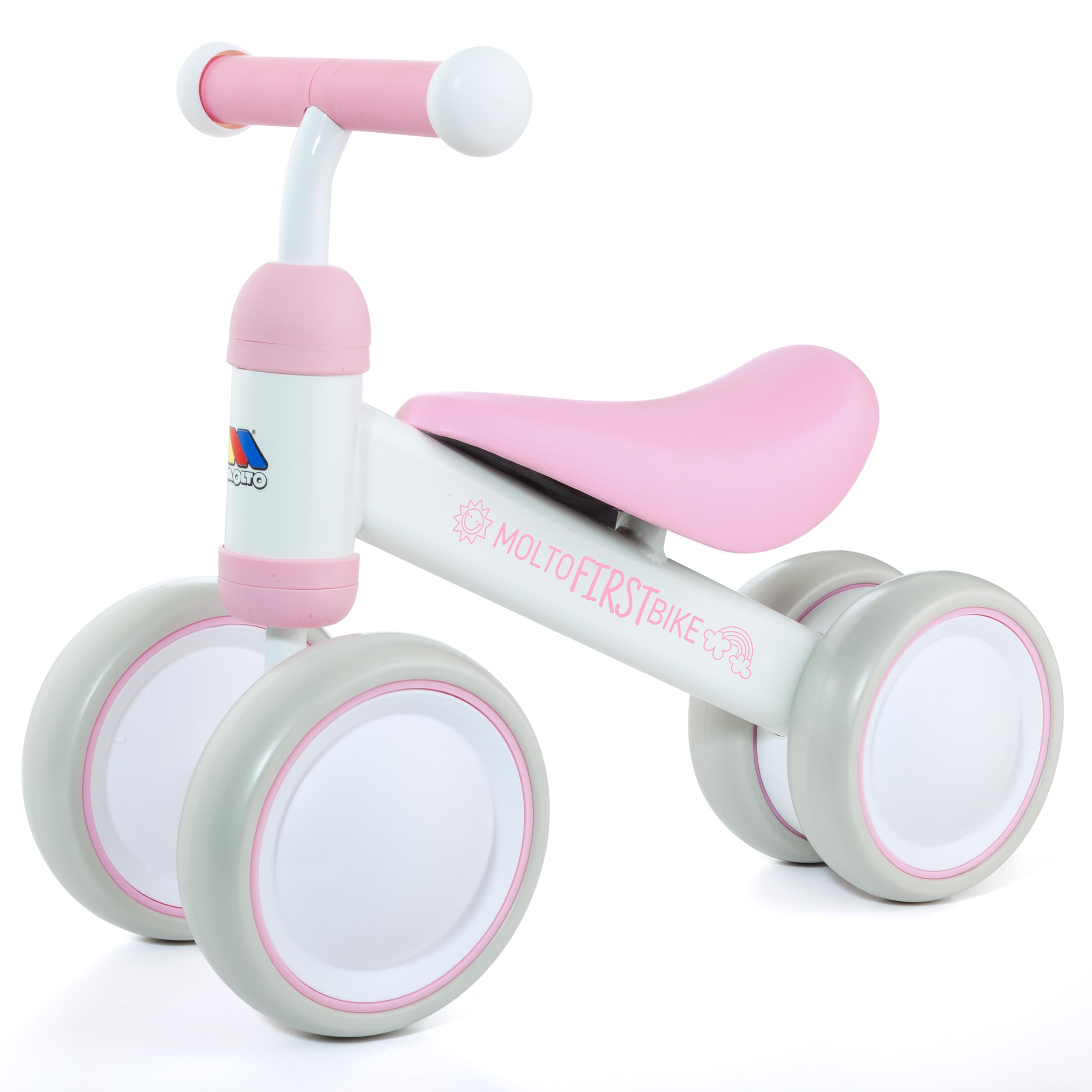 MOLTO | Bicicleta sin Pedales My 1st Ride on Rosa Corre Pasillos para Uso en Casa o en el Parque | Juguetes Infantiles Seguros y Resistentes | Fomenta el Desarrollo de los niños y niñas | + 10 Meses