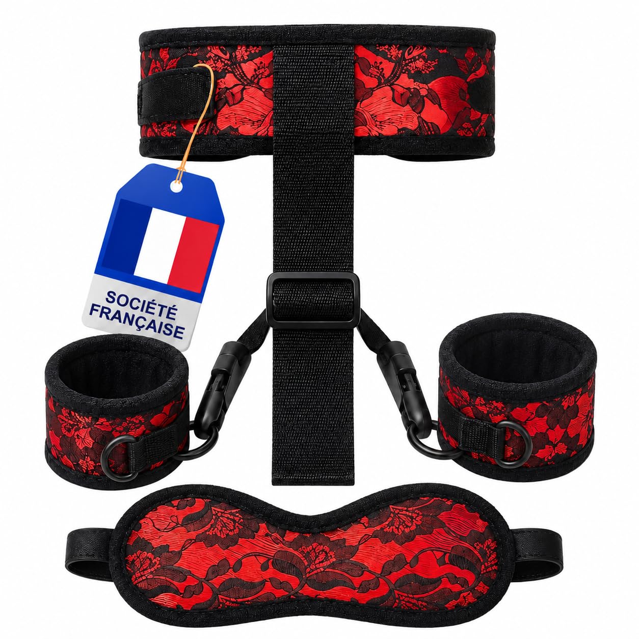 nedit Menottes sexy Erotique - Menottes Sex Lit - Accessoires Sexuel Pour Adulte - Bondage Sex Femme - BDSM Accessoire - SexToys Adulte Couple - Jouet Sexy - toy's couple
