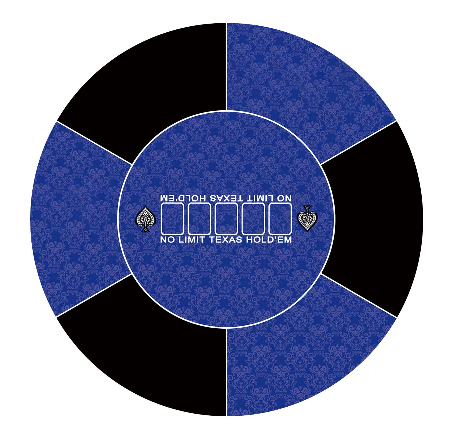LaiEr Round Poker Mat, 24/31/39/47/55/63 inch 6-10 Person Texas Poker Rubber Mat, Foldable Tabletop, Portable Poker Tabletop, Suitable for Poker Games, Blackjack, Casino Layout. โ image 1