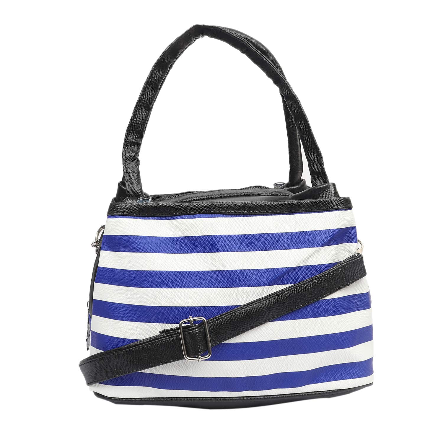 Cocksure Women's Pu Blue Striped Handbag Slingbag Shoulderbag