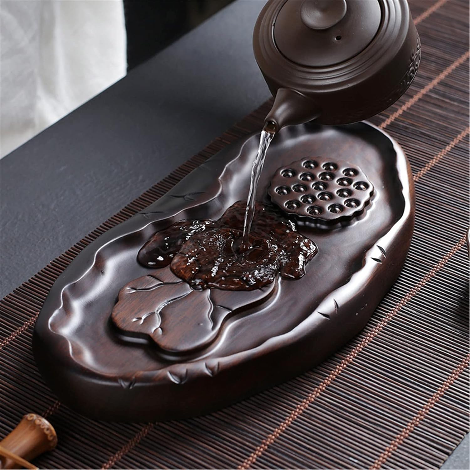 Tea Trays Dry Brewing Table Solid Wood Pot Holder Household Tea Bearer Water Storage Tea Tray Mini Tea Tray