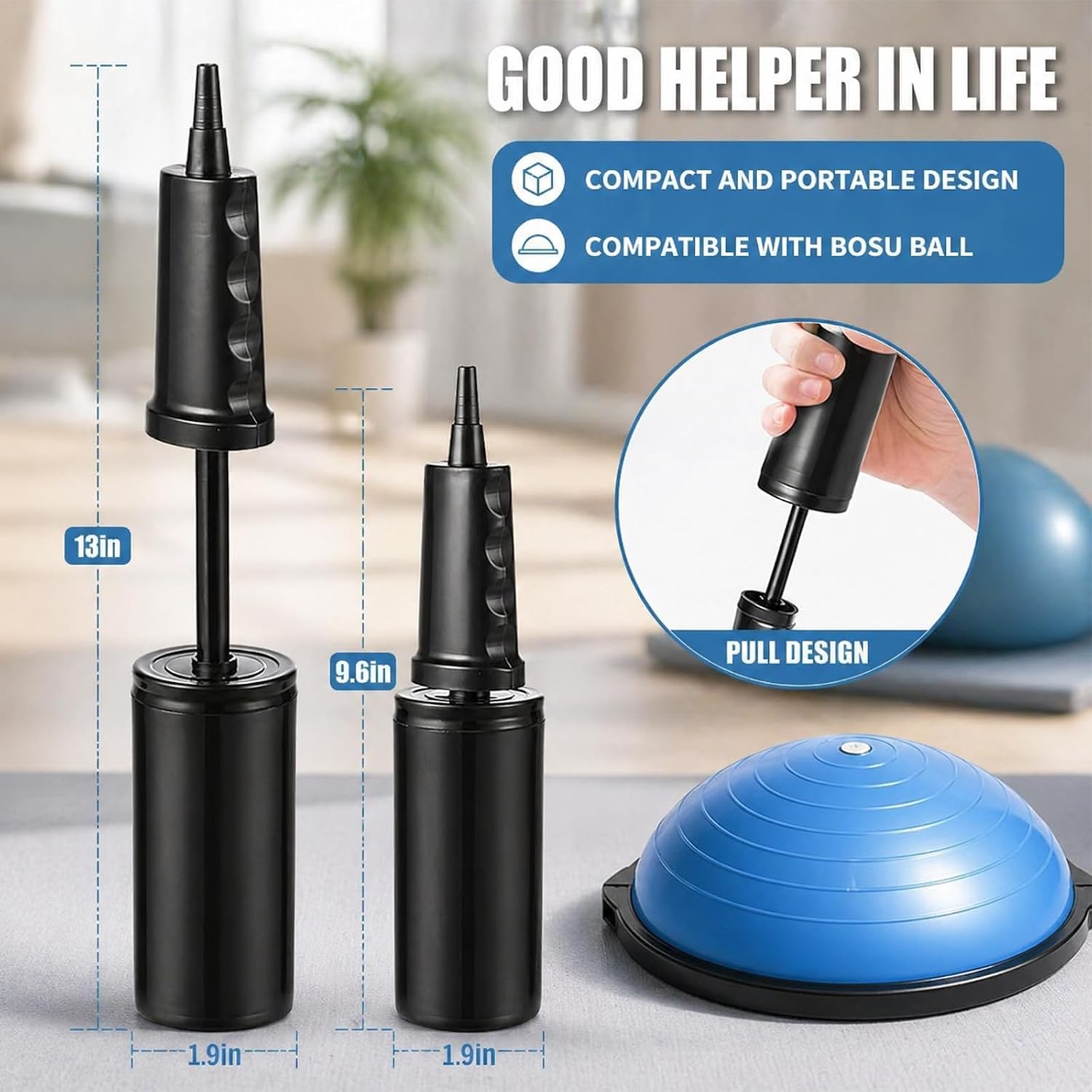 Exercise Ball Pump Compatible with Bosu Balance Trainer image 2