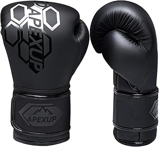 APEXUP Guantes de boxeo para hombres y mujeres, acolchado grueso integrado, entrenamiento de boxeo, kickboxing, bolsa pesada para MMA Kickboxing, Muay Thai Sparring