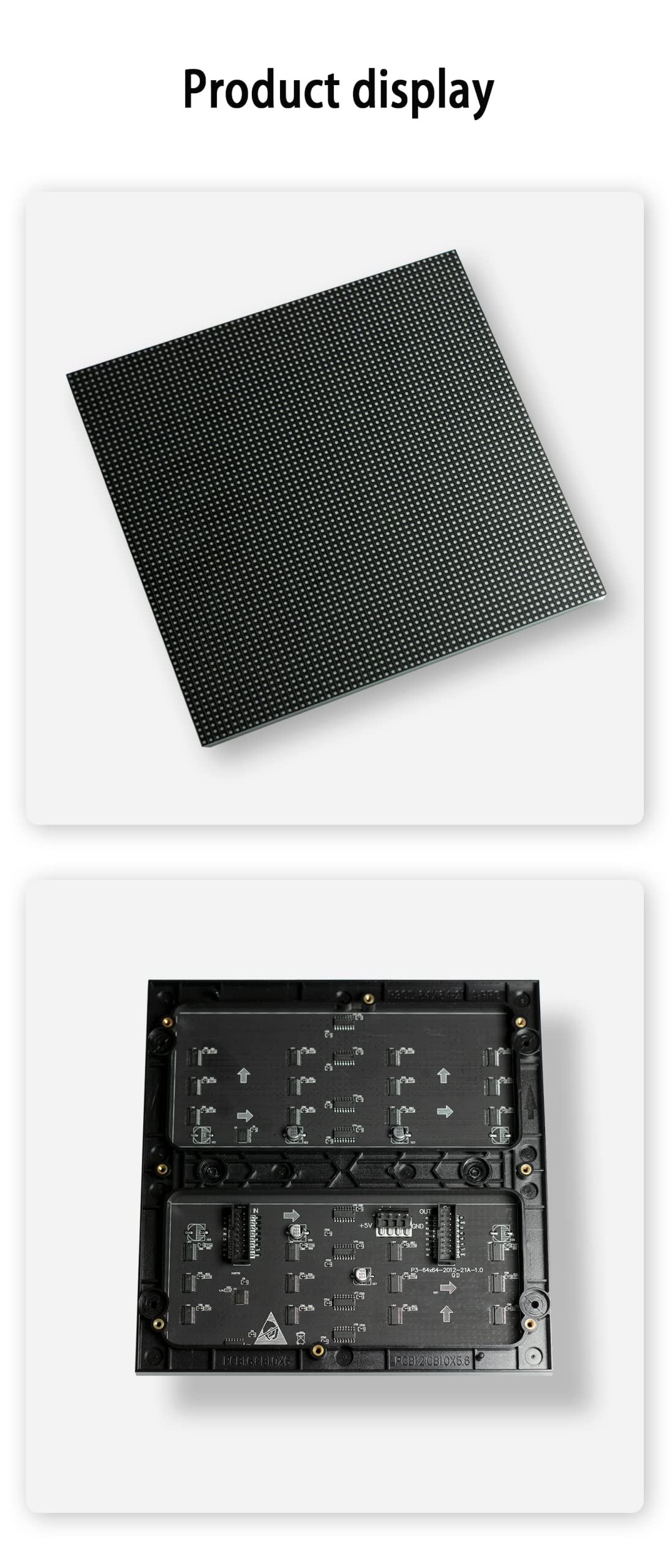 64 x 64 RGB LED Matrix Panel Full-Color Display per Raspberry Pi 4B+ 4B 3B+ 3B 2B+ Zero W WH 2W Pico ESP32 Ardui 3mm Pitch 4096 LED