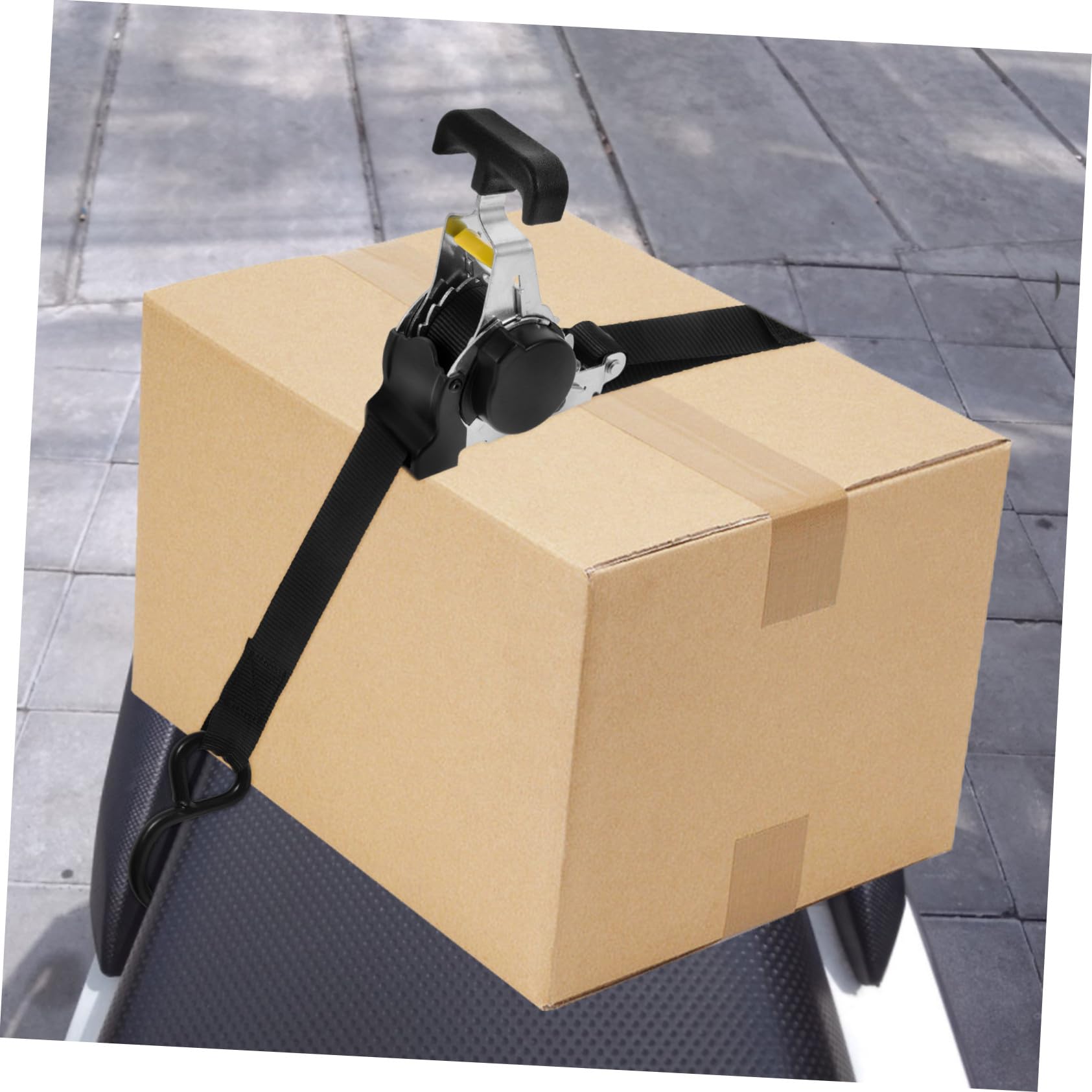 Sangle D'arrimage à Cliquet pour Bagages en Polyester 0, 68 Ton | Longueur Réglable, Résistance à L’usure, Usage Polyvalent pour Fixation de Cargaison et Chargement