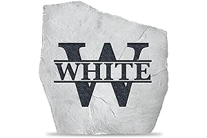 Personalized Monogram Name Stone Sign: Adorn Your Garden with Timeless Charm