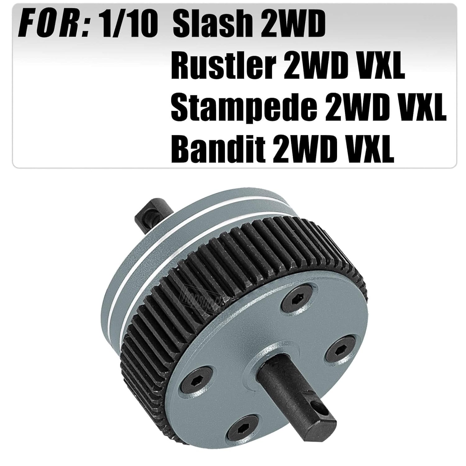 RC Upgrades Part for 1/10 Slash 2WD Rustler Stampede Bandit VXL XL-5,Aluminum Gearbox Transmission Gear Differential Transmission Gear,Titanium