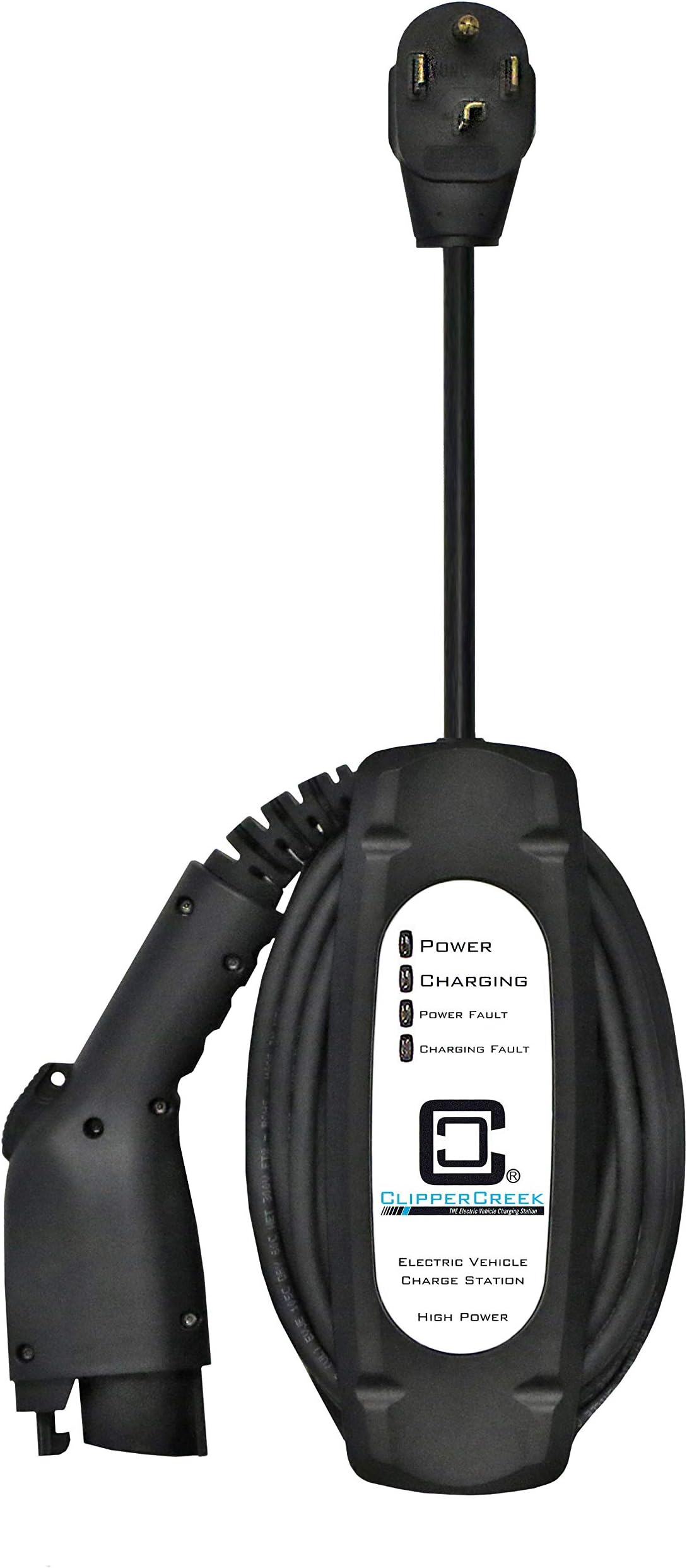 24 Amps, Level 2, 240 Volts, LCS-30P EV Charger NEMA 14-30 Plug, 25 feet Cable, Built for Indoor/Outdoor use, Compatible with All EVs, Made in USA