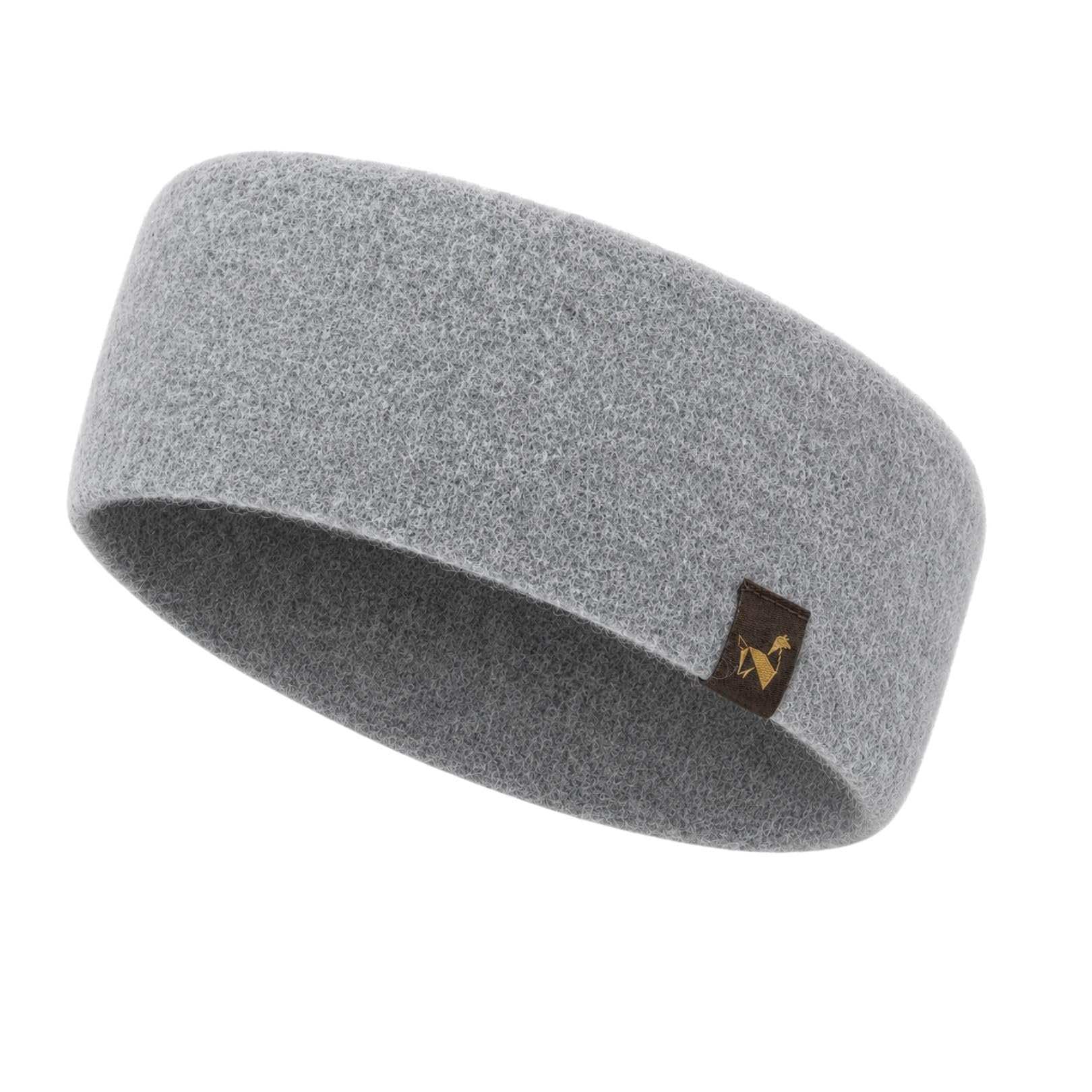 Stirnband aus 97% Alpaka – gewalkt, warm & windfest – elastisch – temperaturregulierend & atmungsaktiv – Winter-Stirnband für Damen & Herren, ideal für Outdoor Aktivitäten & Sport (hellgrau)