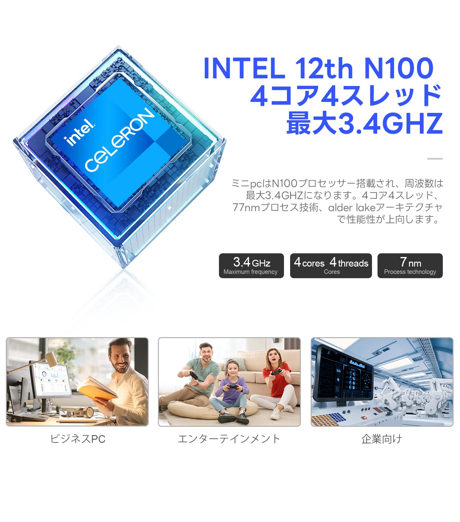Amazon.co.jp: 二つLAN ミニPC N100 16GB LPDDR5-4800MHz 512GB M.2