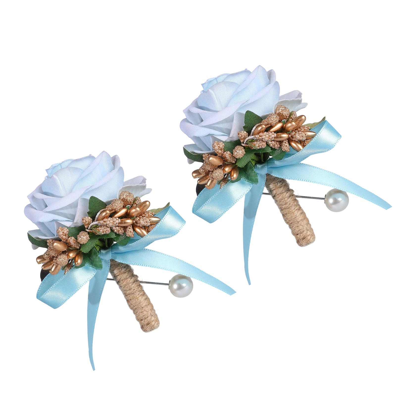 HDOYTXXM Corsage Boutonnieres Artificial Flowers for Bridal Parties and Ceremonies Elegant Boutonniere Decorations