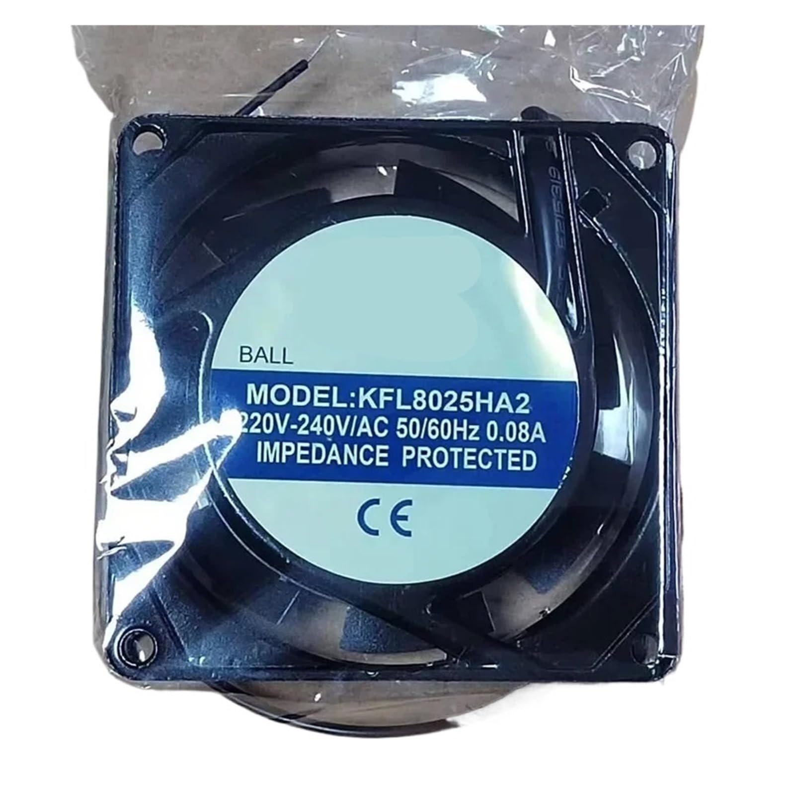 YMUGUEGH KFL8025HA2 220V-240V AC 50/60HZ 0.08A 8025 8CM 2 wire cooling fan