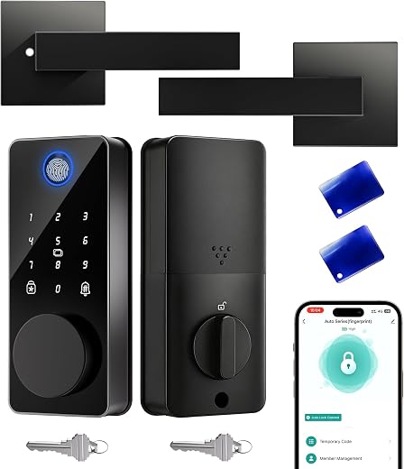 Smart Door Lock with Horizontal Handle