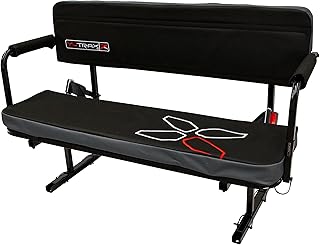 YUTRAX® Universal Mount UTV Jump Seat, UTV Accessory, Increase Seating Capacity, Heavy-Duty Steel Frame, Padded Seat & Backrest, Seat Flips Up, Easy to Assemble