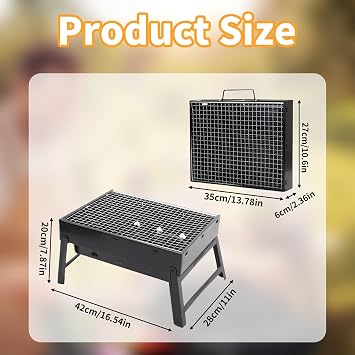 Portable BBQ Grill Foldable Barbecue Grill Rack Burning Charcoal Grill