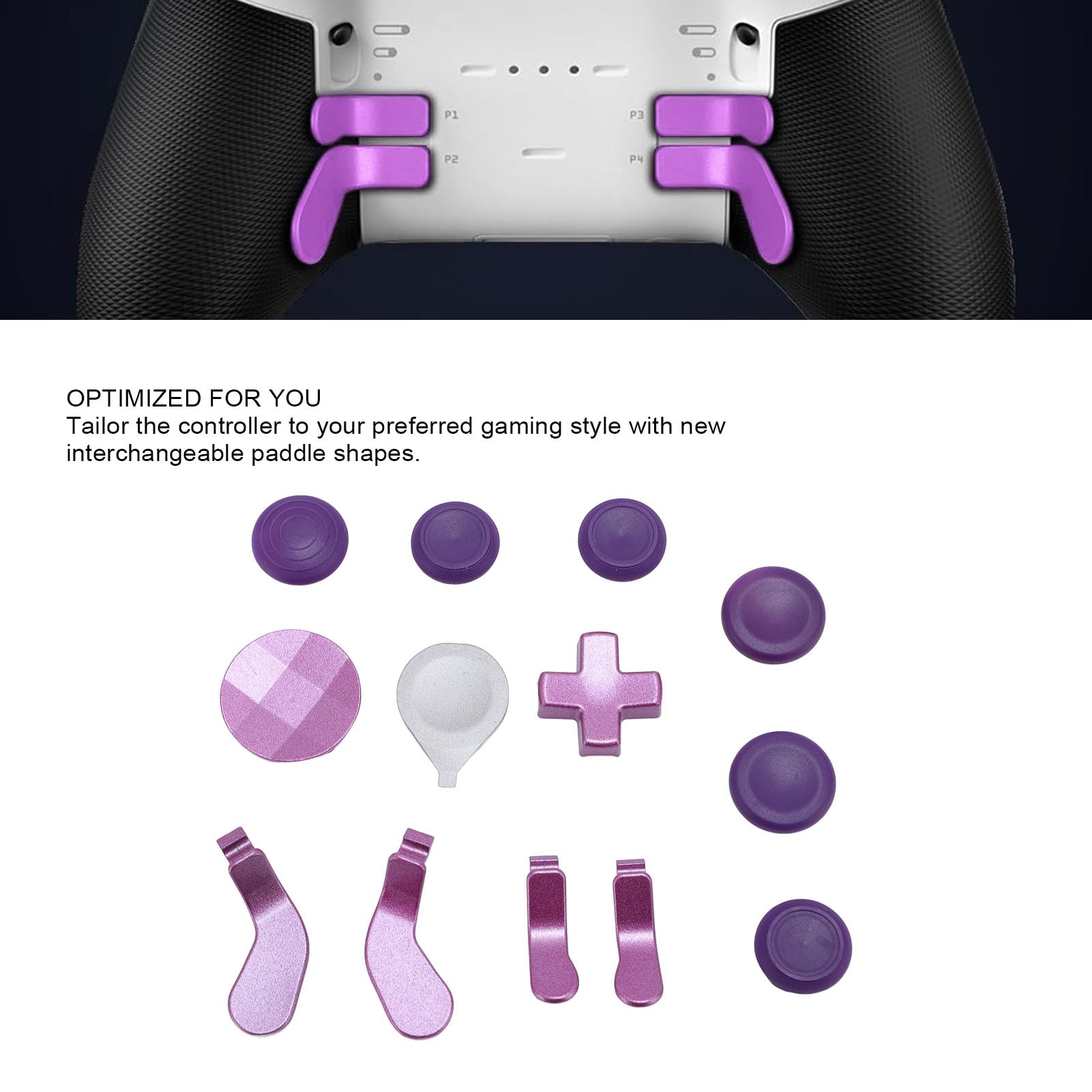 Demeras Zestaw łopatek do Drążków Sterowniczych, Zestaw łopatek do Joysticka ze Stali Nierdzewnej 1 Narzędzie do Regulacji 2 Podkładki D do Kontrolera Series 2