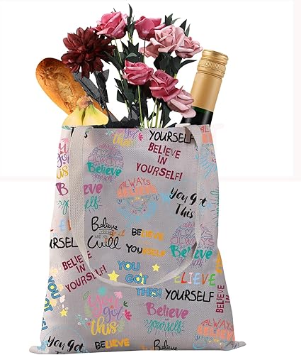 Miniatura 5 de You Got This - Bolsa de lona reutilizable con texto en inglés "You Got This Inspiration" para mujeres y niñas Believe in Yourself