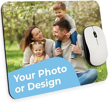 Cimpress Personalised Mousepad with Photo, Logo or Text, 24 x 20 cm,