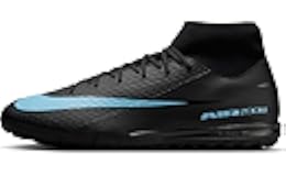 Mercurial Superfly 10 Academy Turf High-Top Soccer Shoes (Black/Ice Blue)