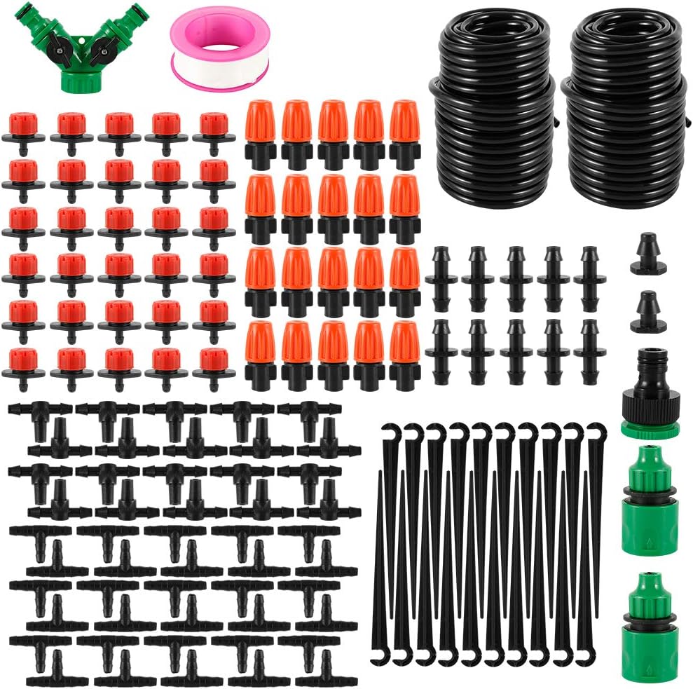 Amazon liuzhuo 灌漑システム 自動散水セット 30M 散水ホース ノズル 噴霧ノズル ドリップ散水 給水システム 水やり