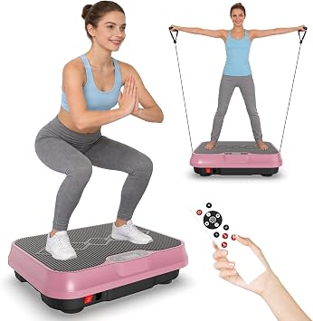 Vibration Plate Fitness Platform Exercise Machine, Vibration Plate Exercise Machine, Vibrating Shaking Full Body Shaker Workout Vibrate Stand Shake Board for Gym Home Office