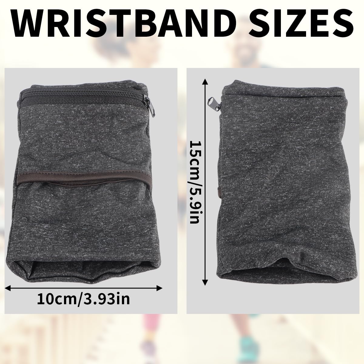 Tasca Sportiva Da Polso Con Cerniera - Portafoglio Per Corsa, Ciclismo, Palestra - Foto 3