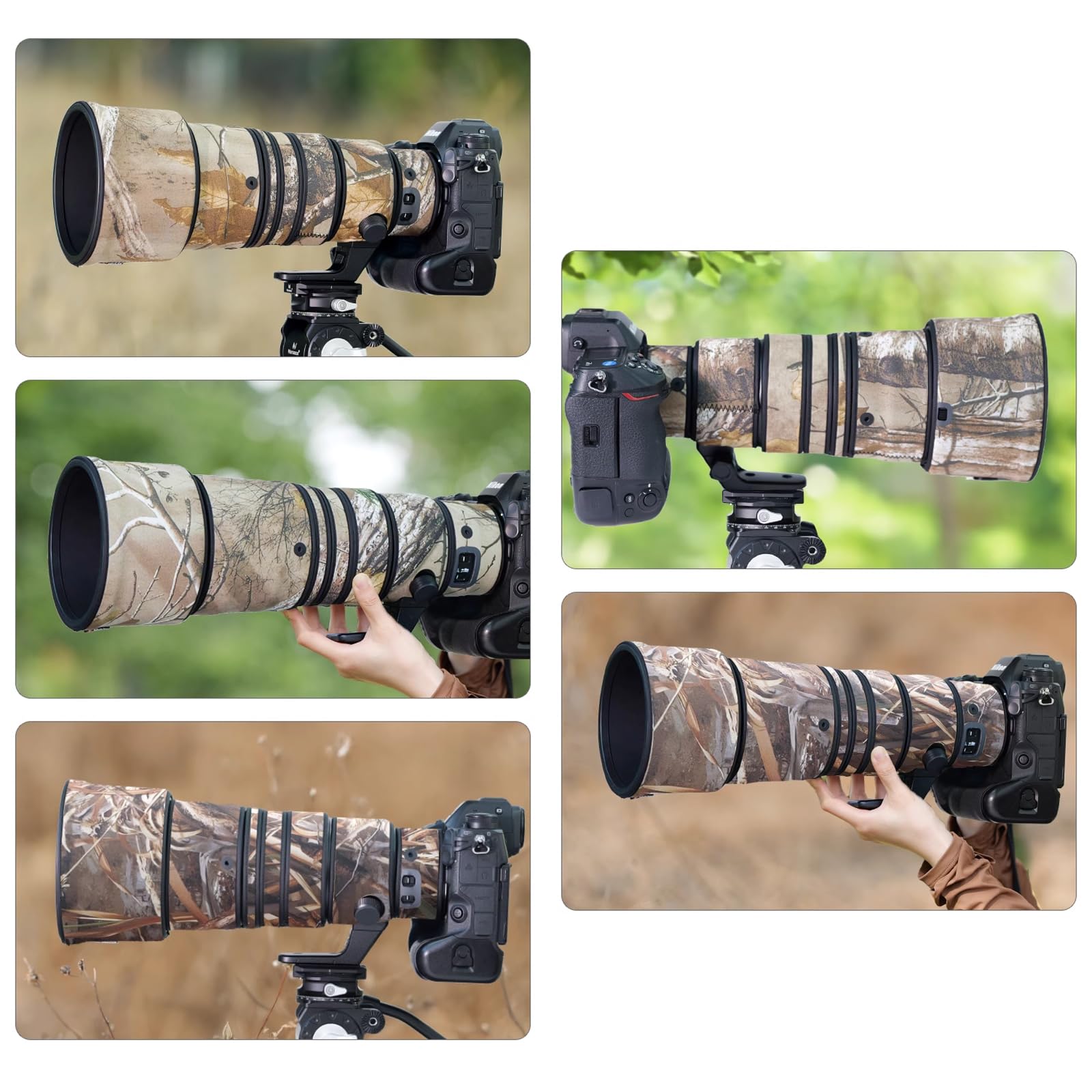 Osłona obiektywu do Nikon Z 400 mm F/4.5 VR S pokrowiec ochronny obiektywu aparatu kamuflażowego (kolor #MC kamuflaż - wodoodporny) osłona przeciwdeszczowa