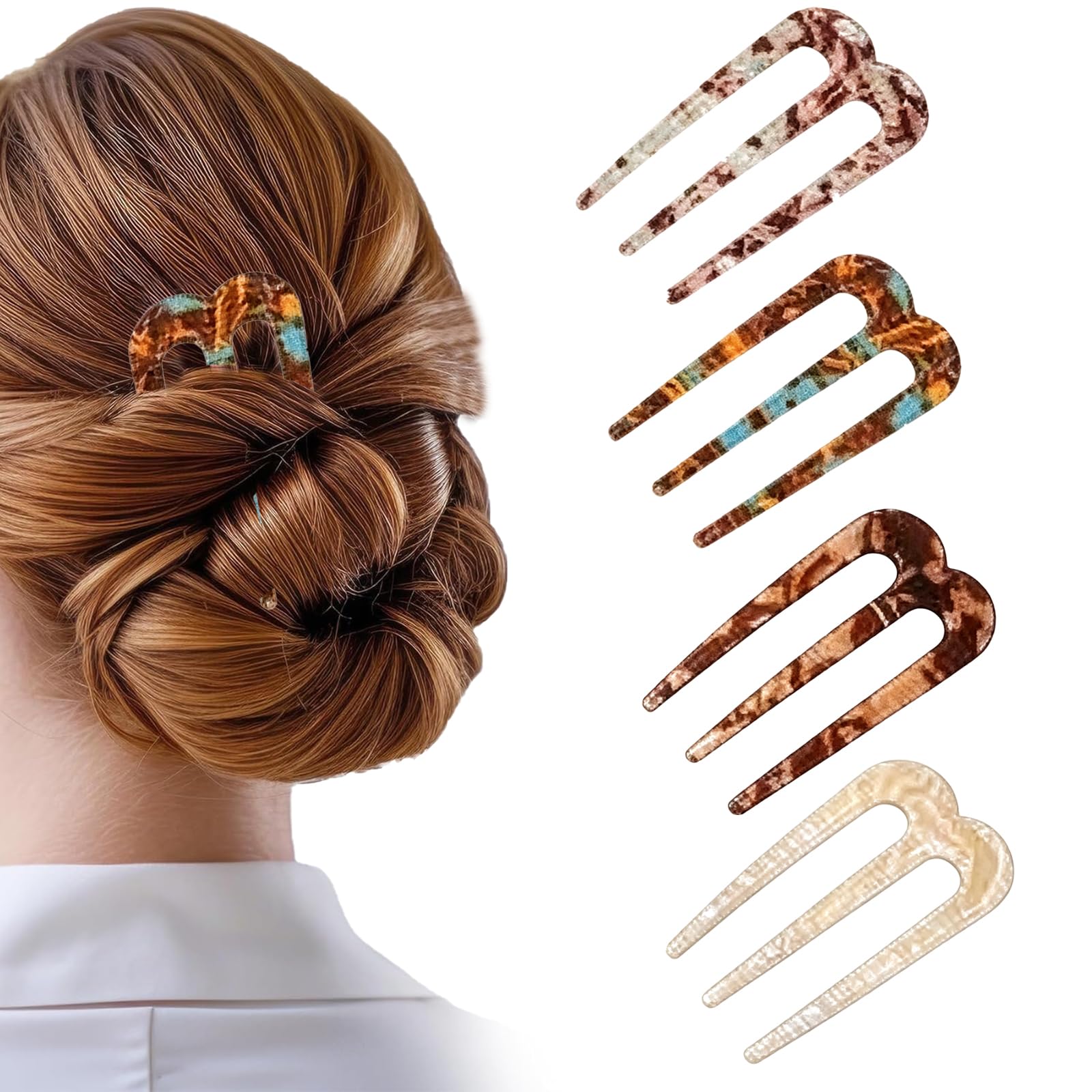 4 PCS SET U Pins for Hair Stylish French Hair Pin, Secure Bun Styling Solutions for Daily Wear, Professional Women Accessories for Office and Special Events-image-46