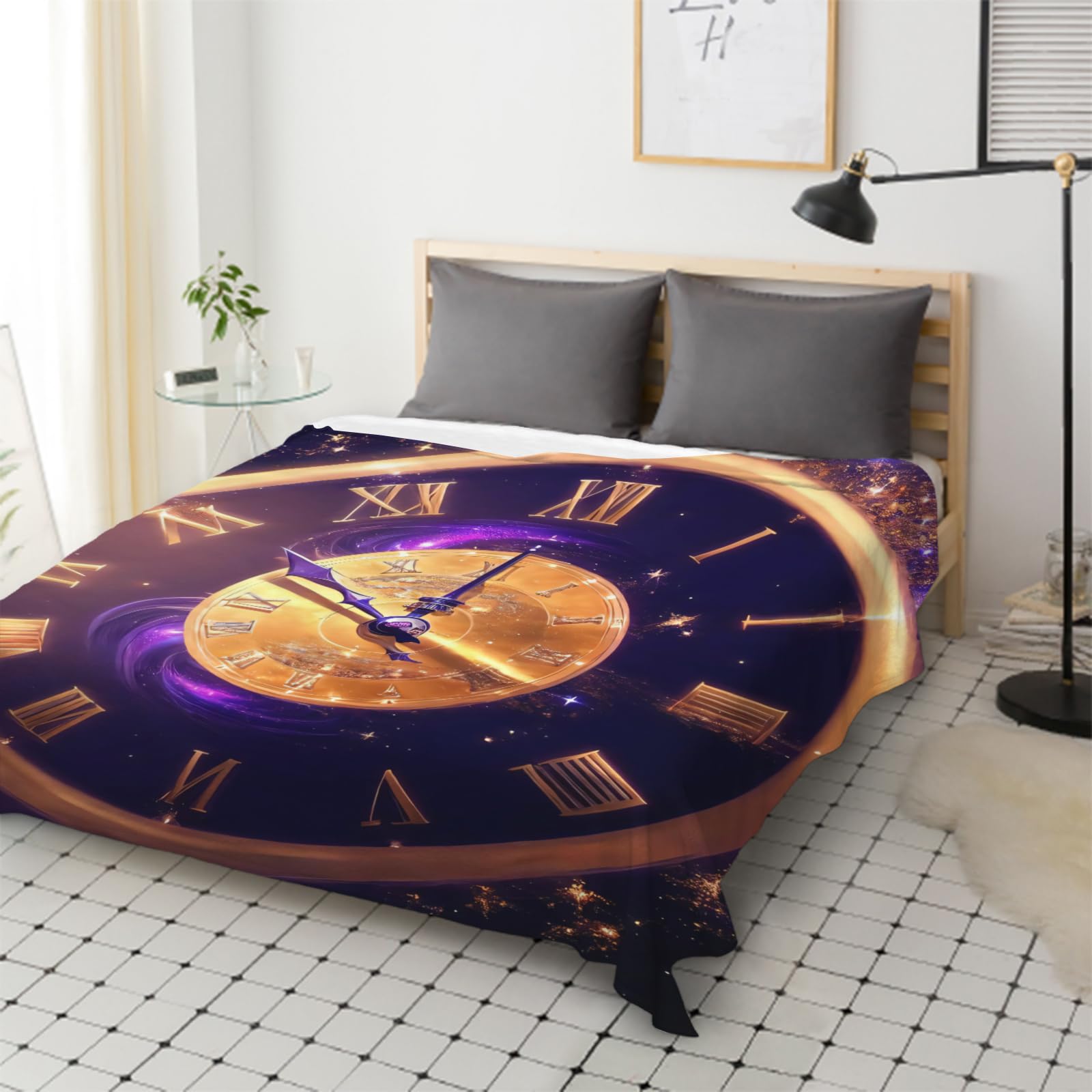Manta de Franela Geométrico 180x200 cm Manta de Franela de Microfibra Sueño Manta de Felpa Suave para Sofá Cama Manta Polar Invierno Gruesa y Esponjosa Caliente