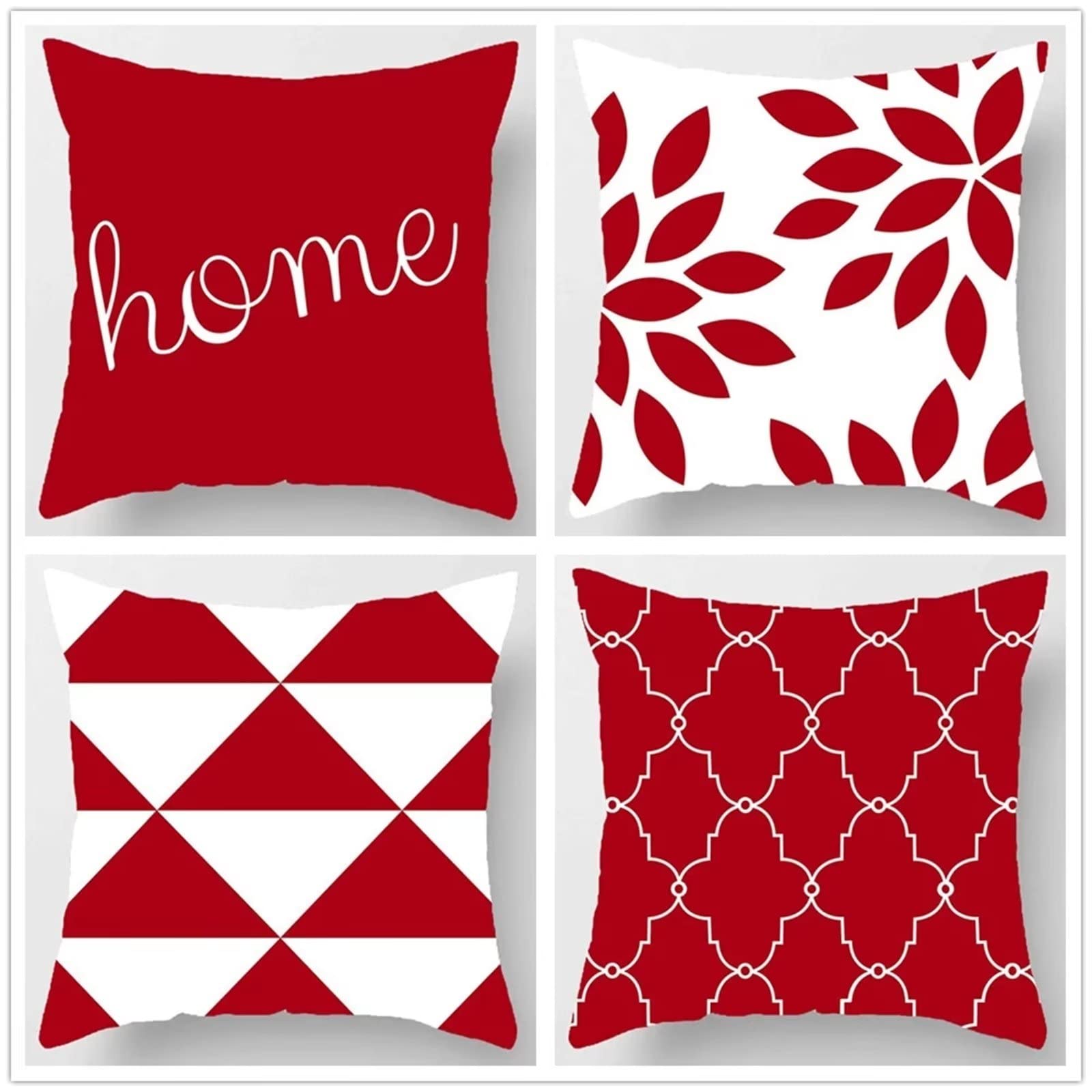 Cojines 60x60cm Almohada Blanca Cojines Decorativos para Sofa Moderna Decorativa Cojín Juego de 4 para Decoración Hogar Linen Almohadas cuadradas Funda de Cojín
