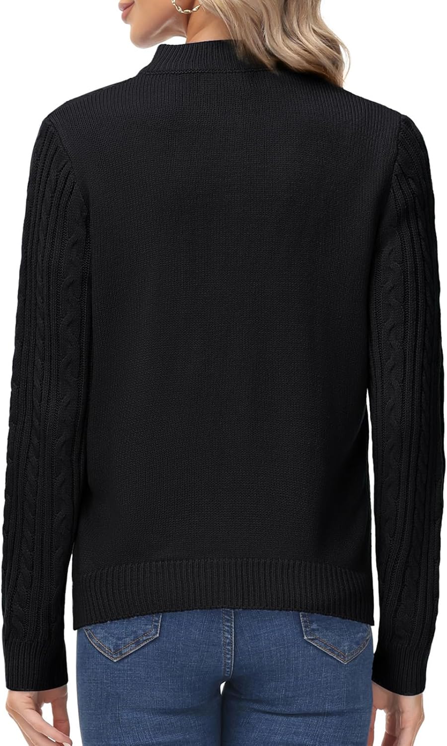 KANCY KOLE Women's Zip Up Sweaters Jacket, Cable Knit Chunky Cardigan Sweater with Pockets, Fall Winter Clothes - Image 7