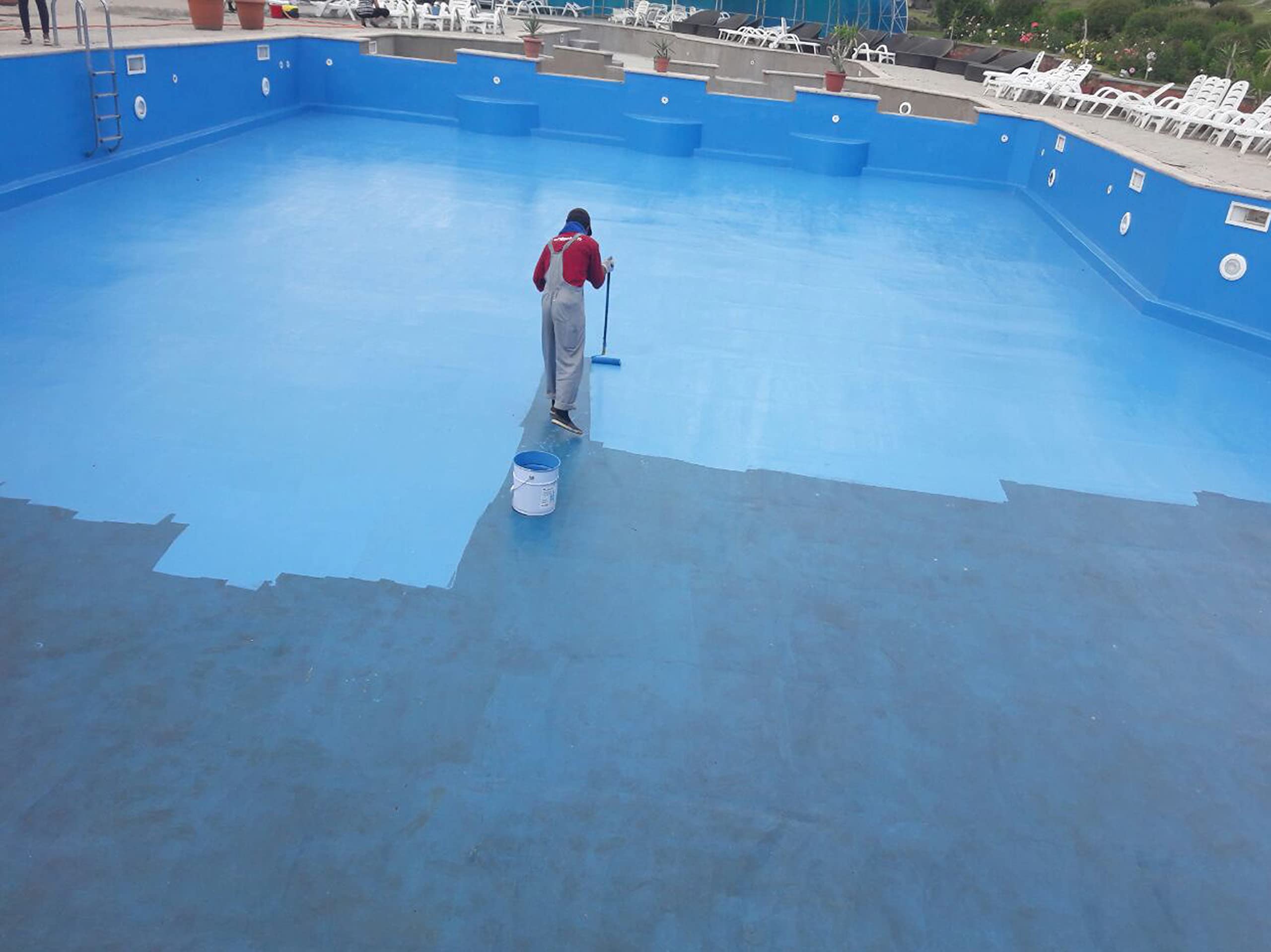 Tecno Prodist TECPISCEL W by Vernice Per Piscine Blu (11 Kg) Grande resistenza e durata – Vernice Ad Acqua Di Facile Applicazione