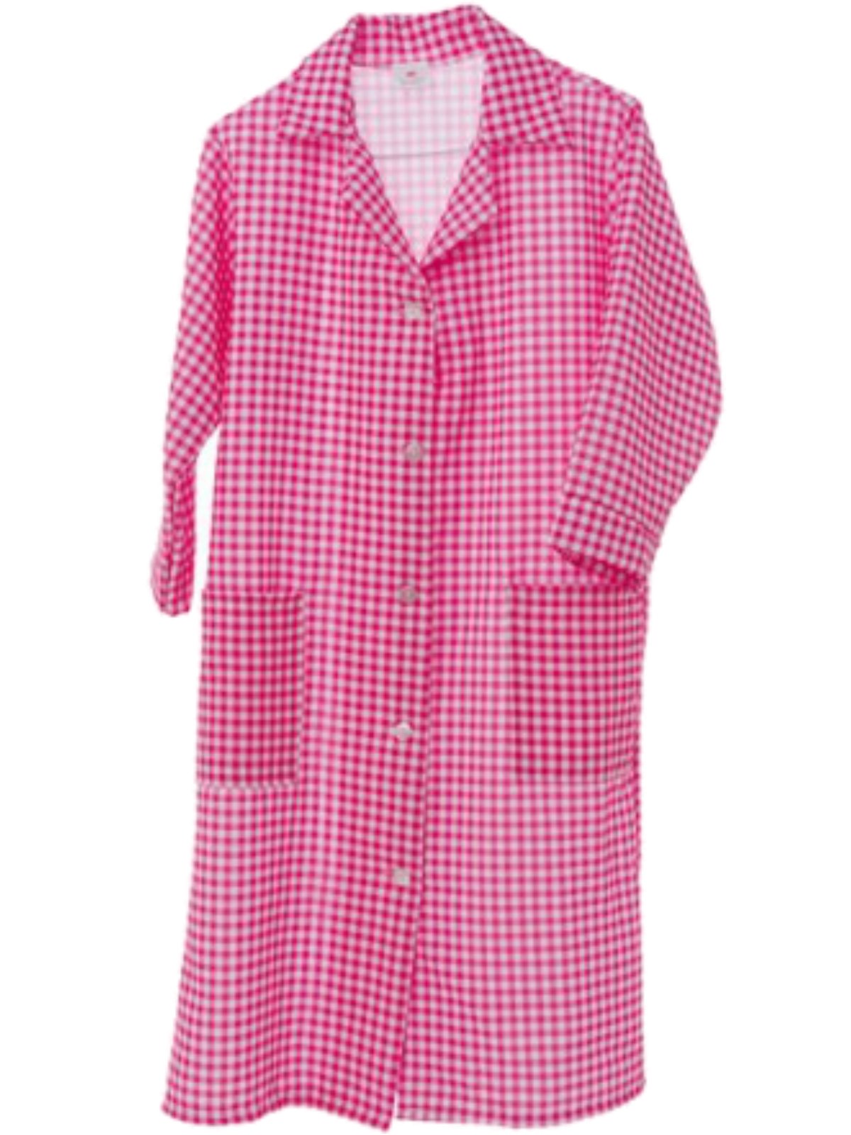 HDUK Tabards & ApronsHDUK Ladies ¾ Length Sleeve Check Home/Work Overall Tabard Apron/Available in 6 Colours and in UK Sizes 8-10 up to 24-26 (UK 16/18 (OS), Pink)