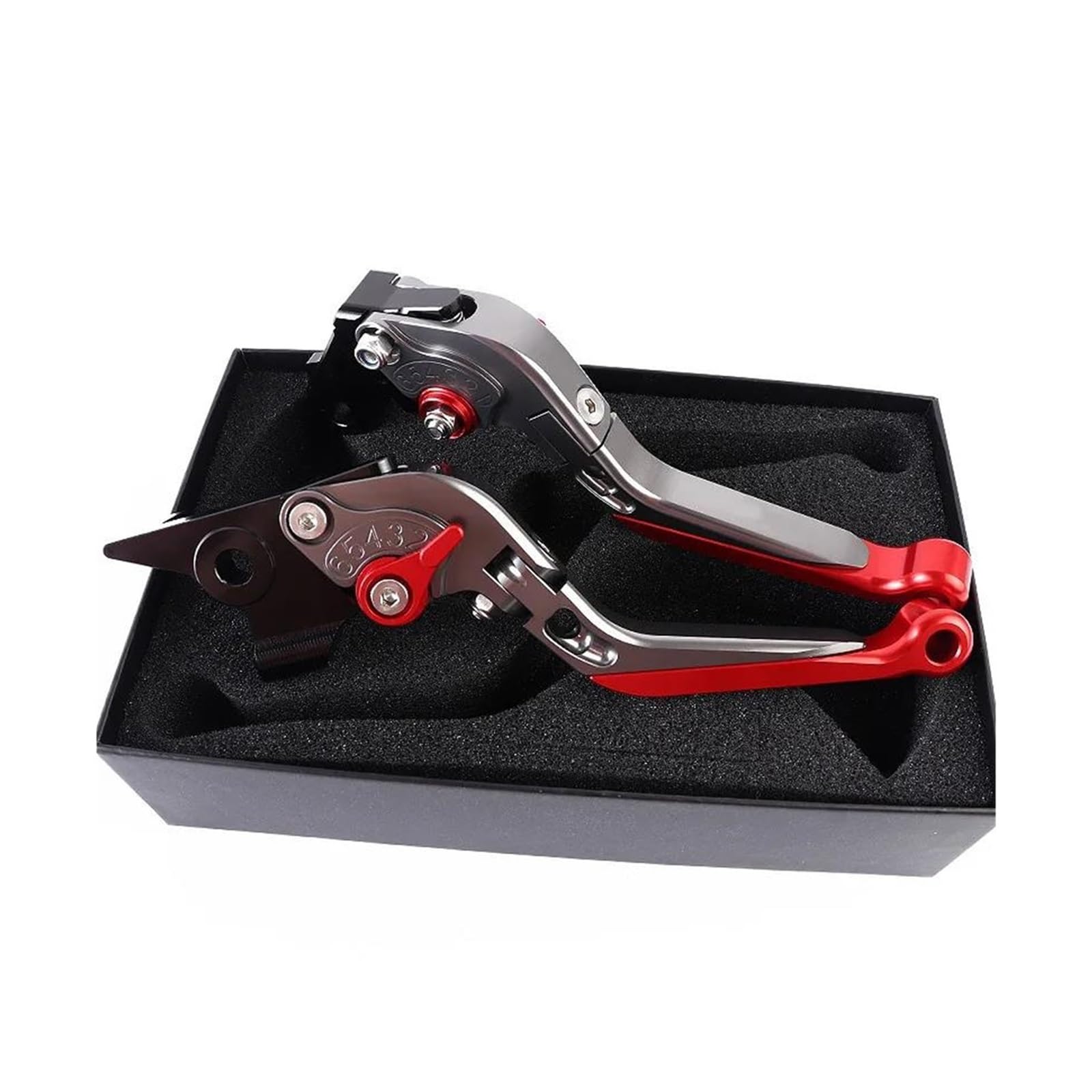 NANGAEBPPW for Triumph for Bonneville T100/T120 2016-2024 Motorcycle Brake Clutch Levers Handle(Gray Red)