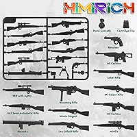 Vista 2 de Juego de bloques de construcción de armas militares HIMIRICH, modelo de juguete para figuras de soldados, kit de equipo y accesorios compatibles